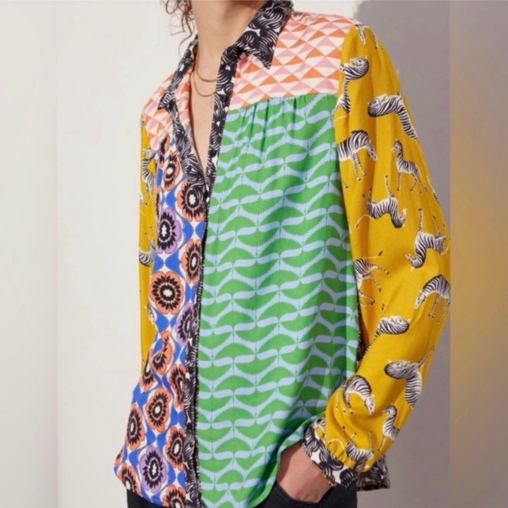 Anthropologie The Paz Buttondown Shirt by Maeve - L